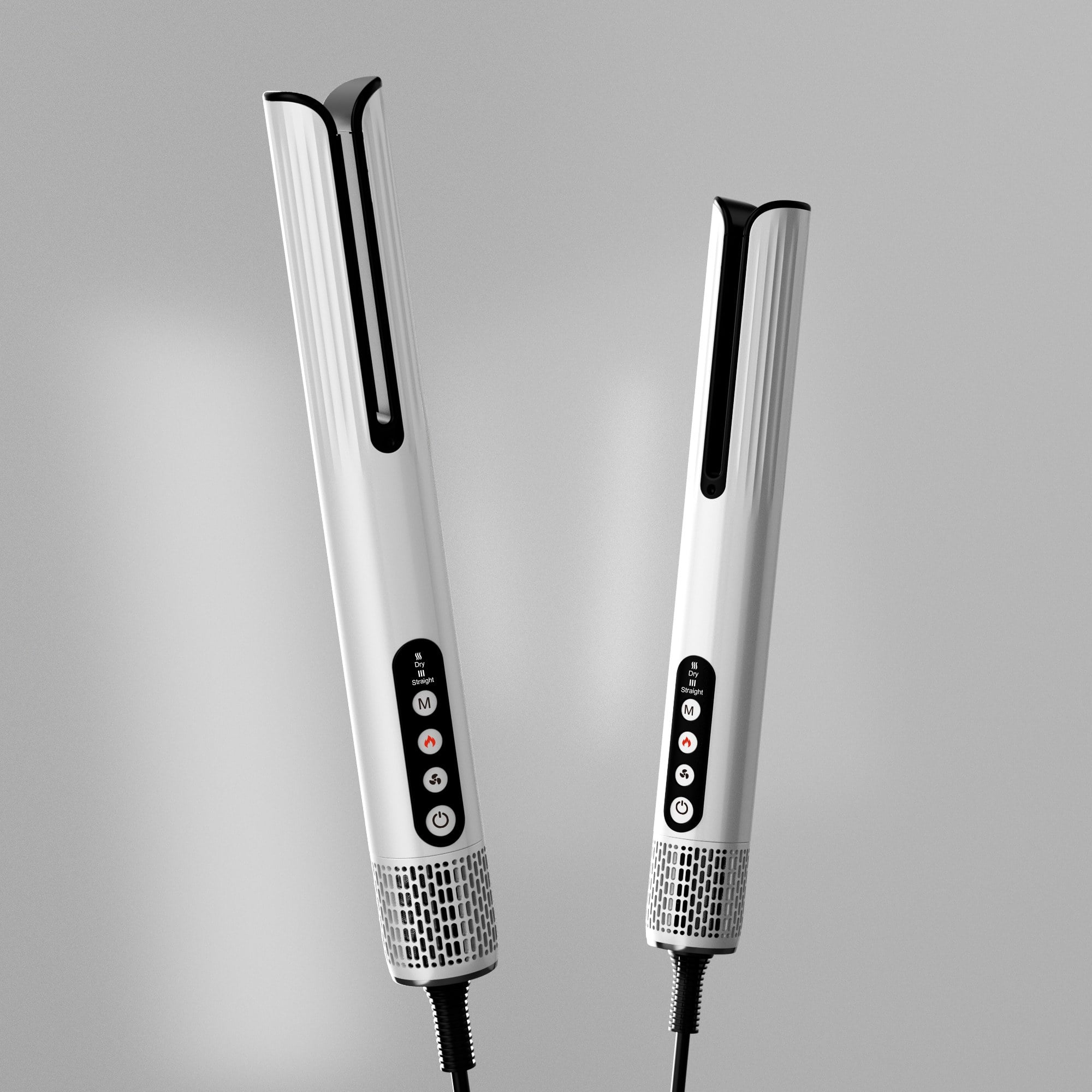 1138　チタンアイロン 2 in 1 赤外線チタン電気ヘアストレートアイロン | 赤外線&イオン